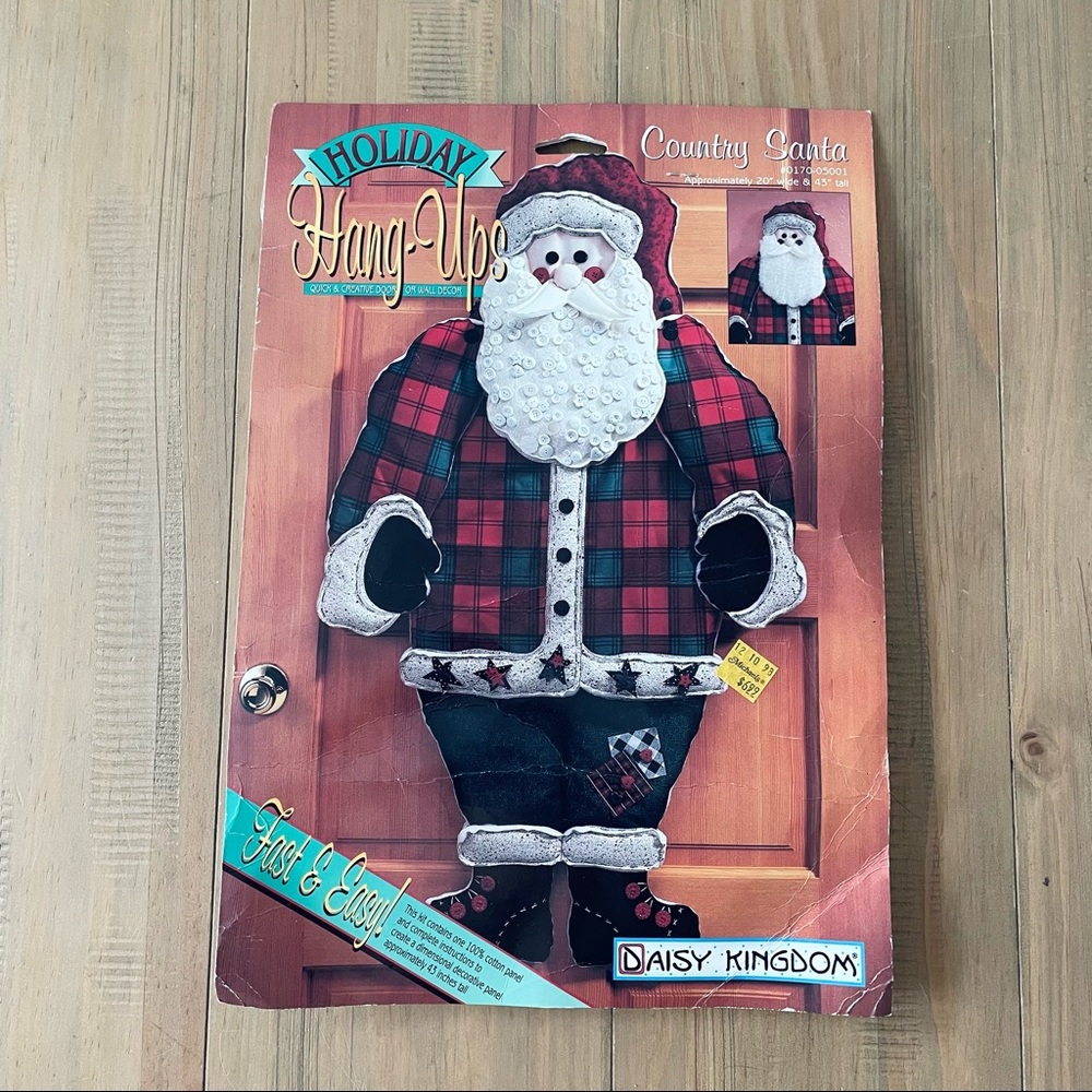 Daisy Kingdom Vintage 1998 Country Santa Fabric Craft Holiday Christmas